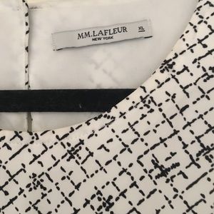 MM Lafleur Tops - MM Lafleur Didion Blouse XL White Black Print MM Lafleur Tops - MM Lafleur Didion Blouse XL White Black Print
